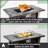 Durable Fire Pit Table with Ceramic Tile Top, Glass Wind Guard, and Rain Cover for Outdoor Gatherings