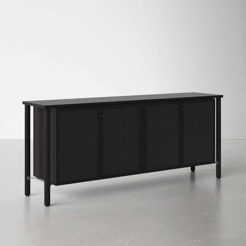 Abbey 74'' Solid Wood Sideboard, Black