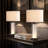 23.25'' Glass USB Table Lamp Set With Built-in Night Light