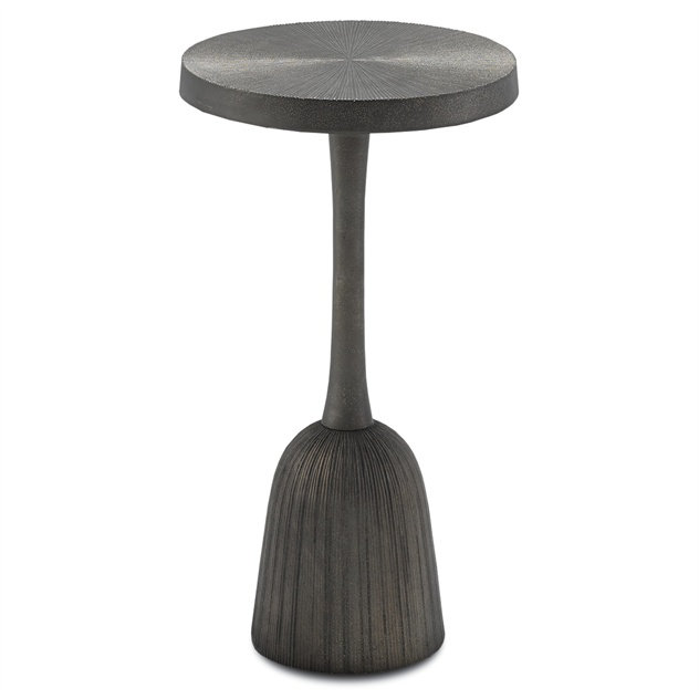 Table de bout à piédestal Tulee, Noir antique