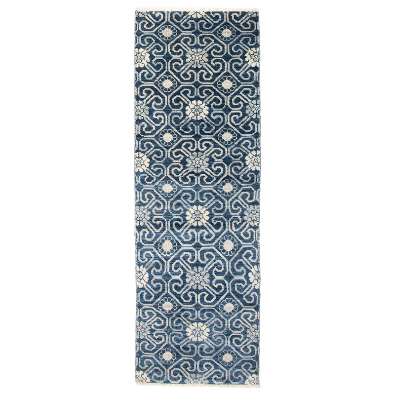 Tapis bleu marine unique 2 pi 6 po x 7 pi 6 po Mystique