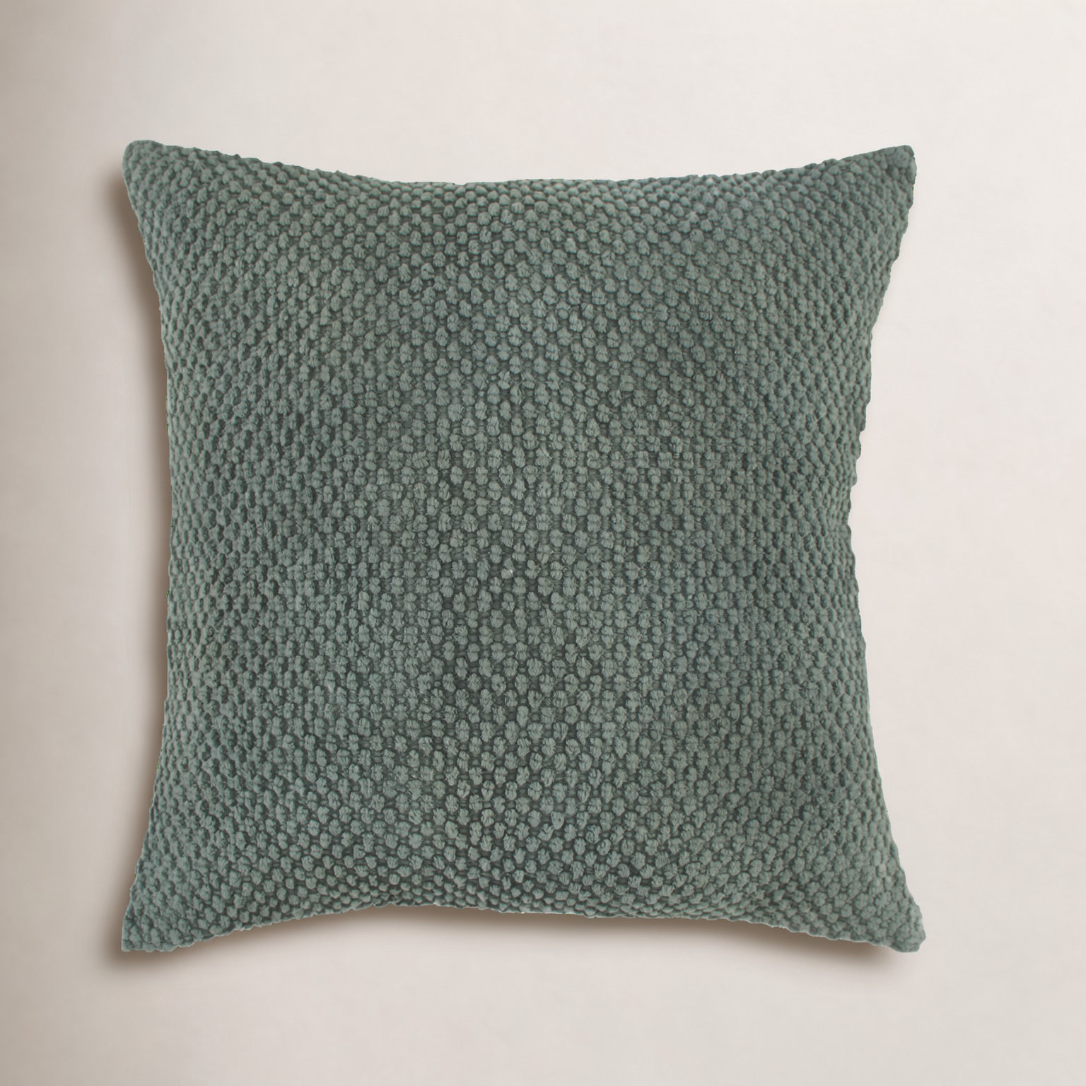 Saskia Embroidered Throw Pillow, Olive Green