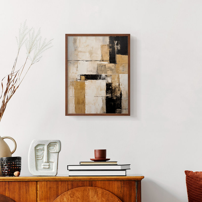 ABSTRACT Series CDII  -Premium Framed Print -Ready to Hang - No Nails Required, Walnut, 11" H x 9" W