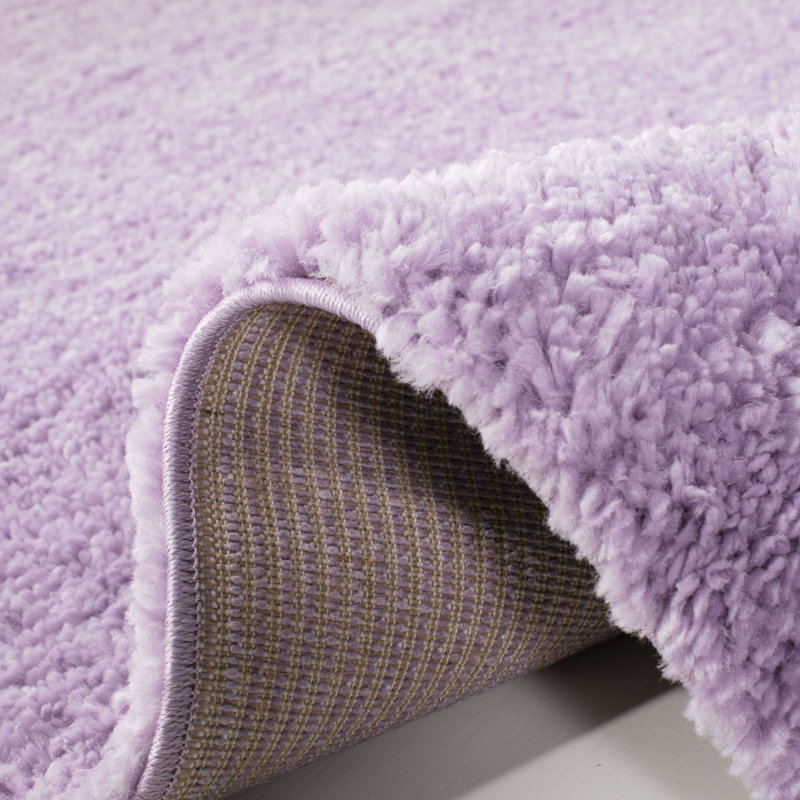Jiang Lilac Shag Area Rug, Square 5'3"
