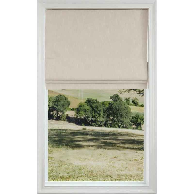 Store romain sans cordon à double couche, Beige, L 31 po x L 64 po