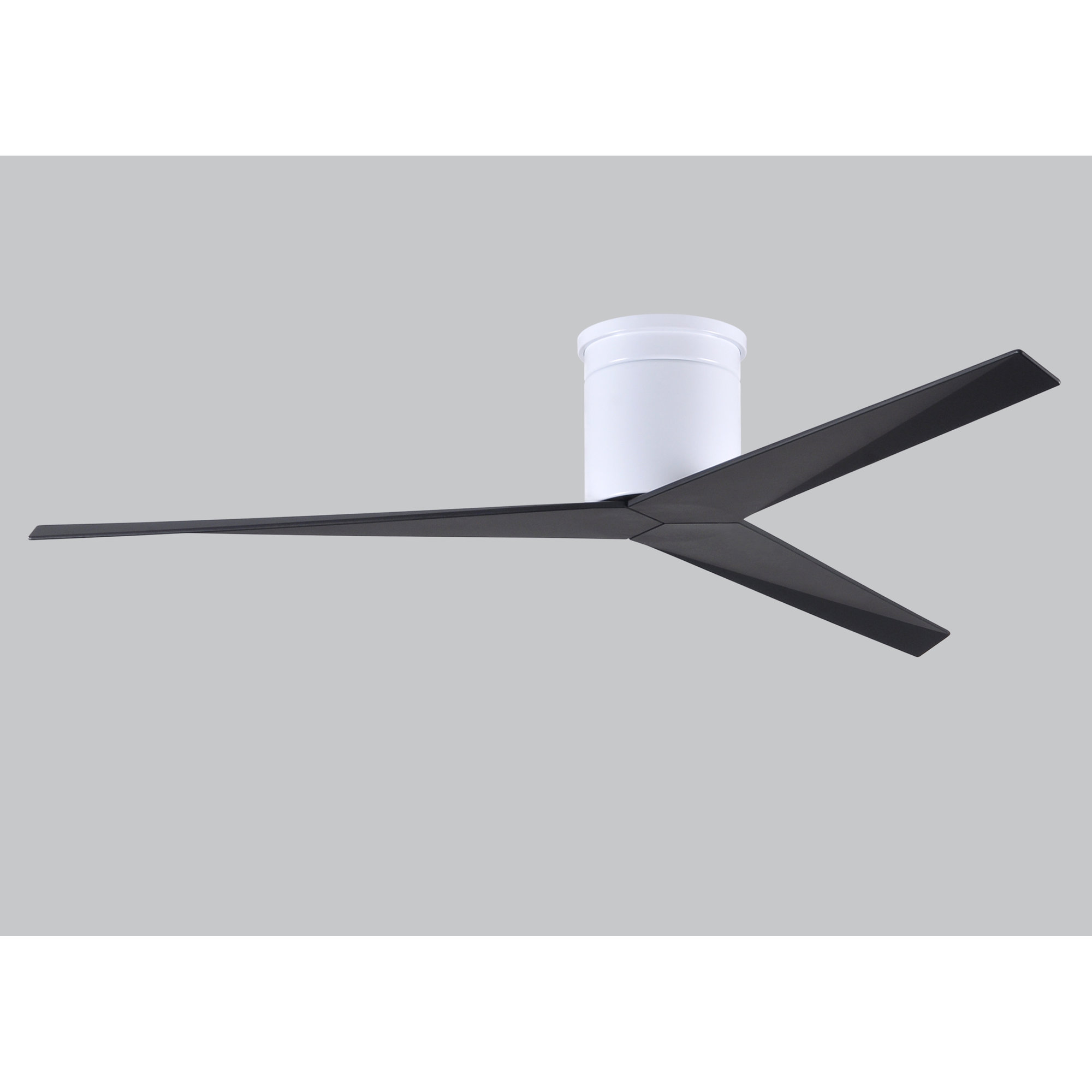 56'' 3 Blade Ceiling Fan, Gloss White, Matte Black