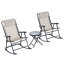 Ensemble de chaises berçantes 3 pièces Outsunny