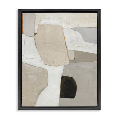 "Beige Shape Geometrics", art mural sur toile flottante par Design Fabrikken