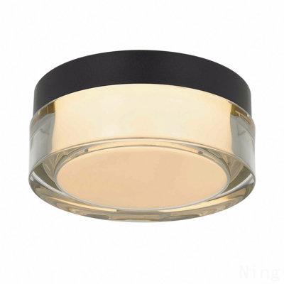 6-Inch Black Inegrated Led Flush Mount