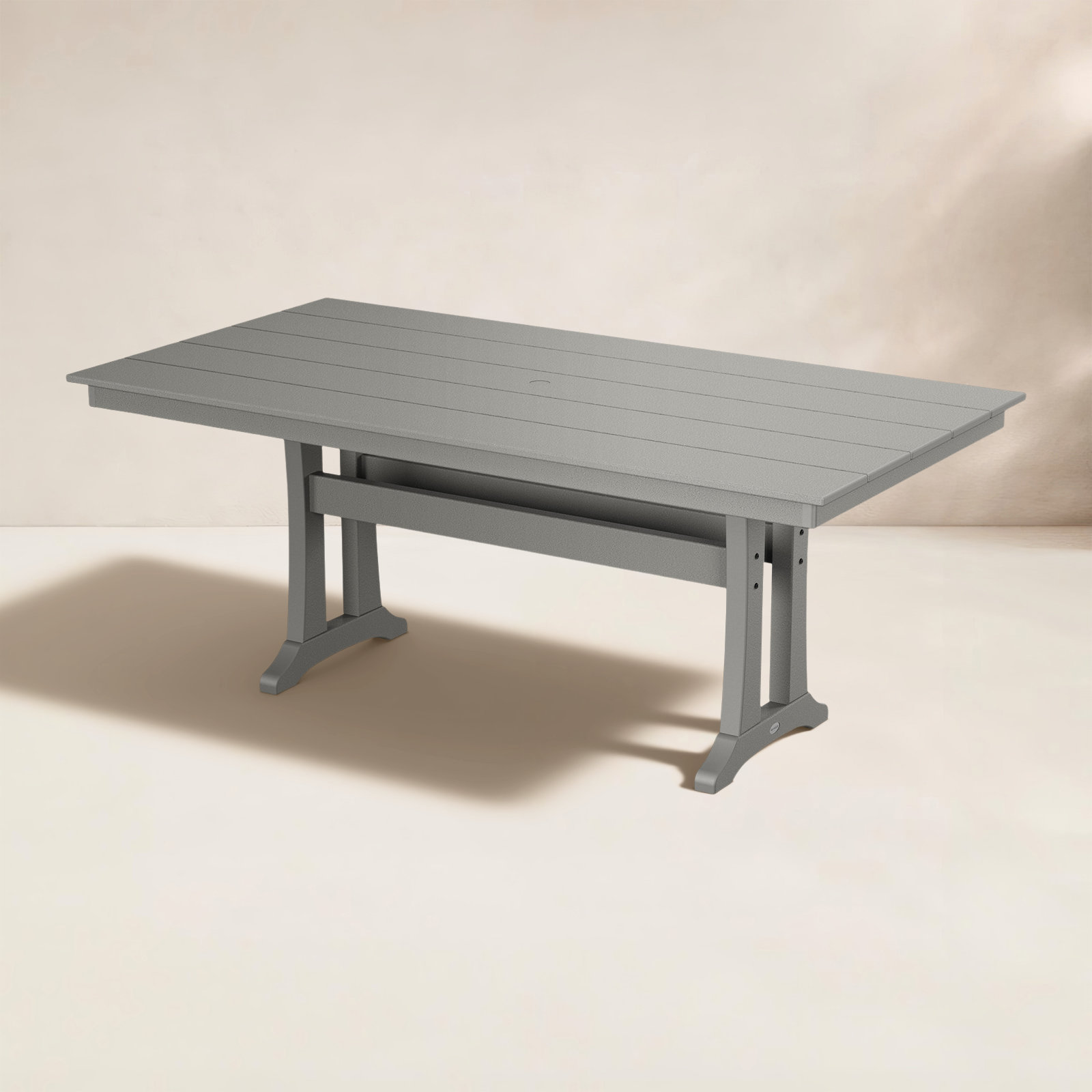POLYWOOD® Tables 38" Patio Dining Table, Gray