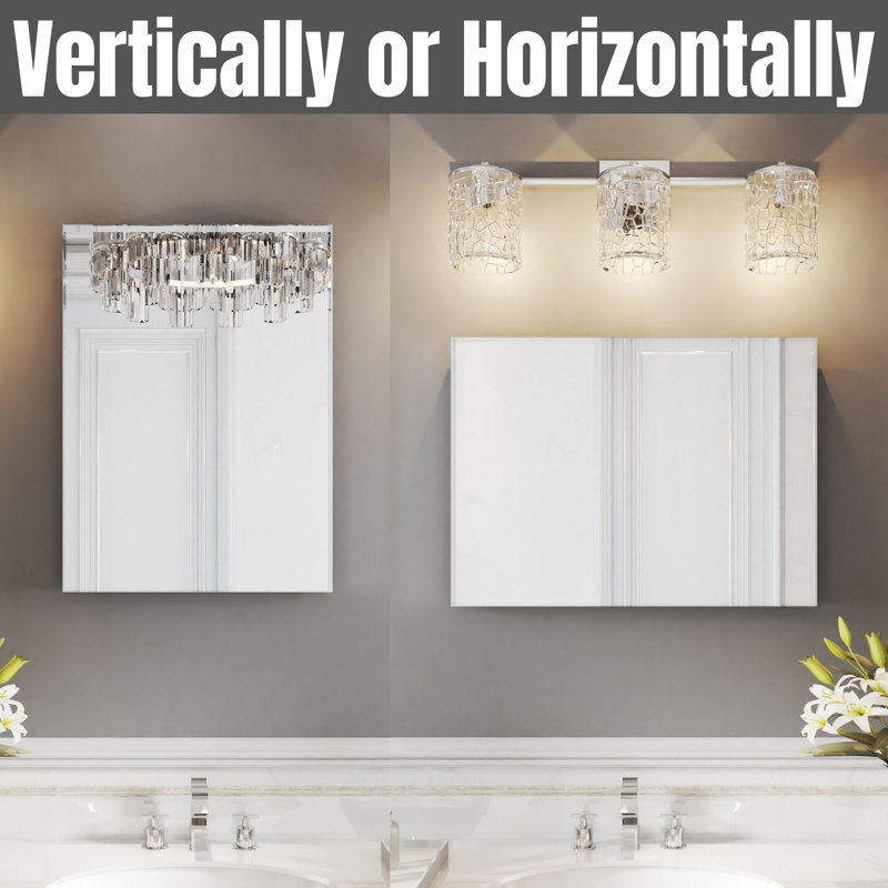 Metal Rectangle Mirror, 22" x 30", Silver