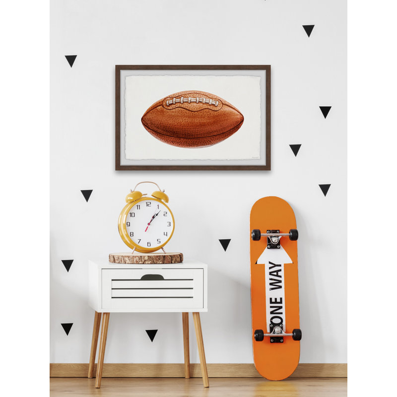 «McKibbens Throw a Football», art encadré, H 20 po x l 30 po x 1,5 po