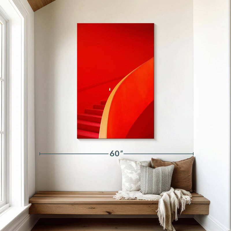 Lilie Red Staircase, 45" H x 30" W