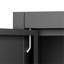 Classeur en métal noir de 72 pouces, 4 tablettes et verrou à 3 points, pour la classe de bureau à domicile, armoire haute finition rouille avec tablettes réglables, garage verrouillable, entrepôt, garde-manger, rangement grande capacité