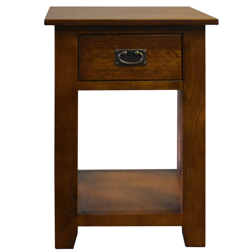 Mission 1 Drawer Nightstand - Walnut (AW), Walnut Stain