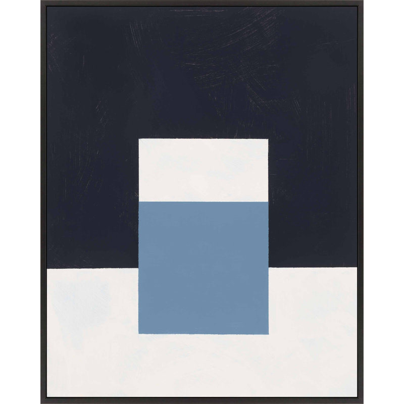 Square Sky Print by Robert Kamnatnik, Black Framed Canvas, 20" H x 16" W x 1.38" D