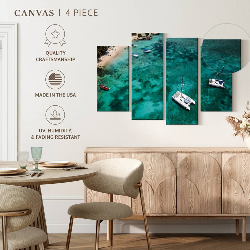 Mehar Catamarans On Turquoise Waters, 54" H x 84" W