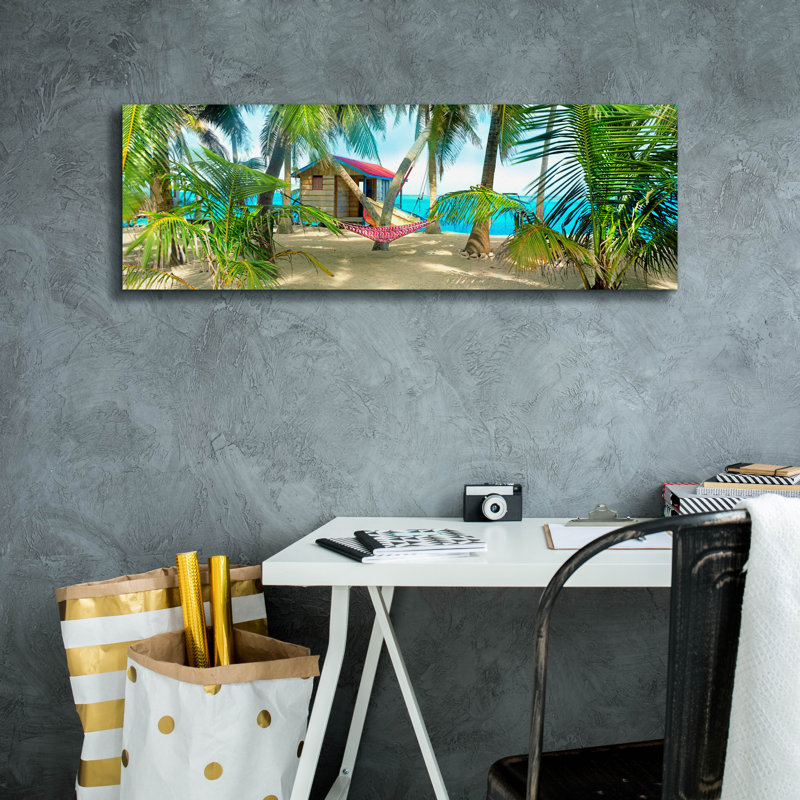 «Twin Hammocks» par Steve Vaughn, art mural sur toile, H 12 po x l 36 po