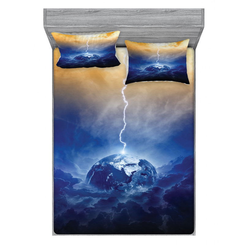 Microfiber Sheet Set, Queen Sheet Set with Fitted Sheet