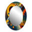 Ourania multicolore géométrique orange formes V - miroir mural décoratif géométrique, miroir moderne, art imprimé en métal-1725662370-1725662371