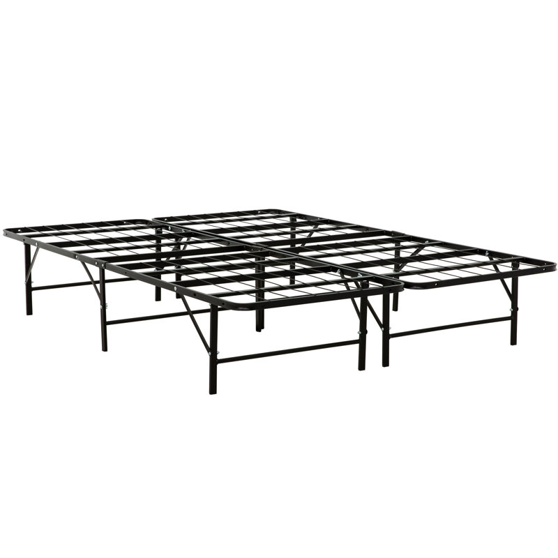 Base de lit très grand en métal, noir. Fabrication fiable. Fournit un support de matelas optimal. Sous l'option de rangement. Simple à assembler. Compatible avec toutes les catégories. Industriel