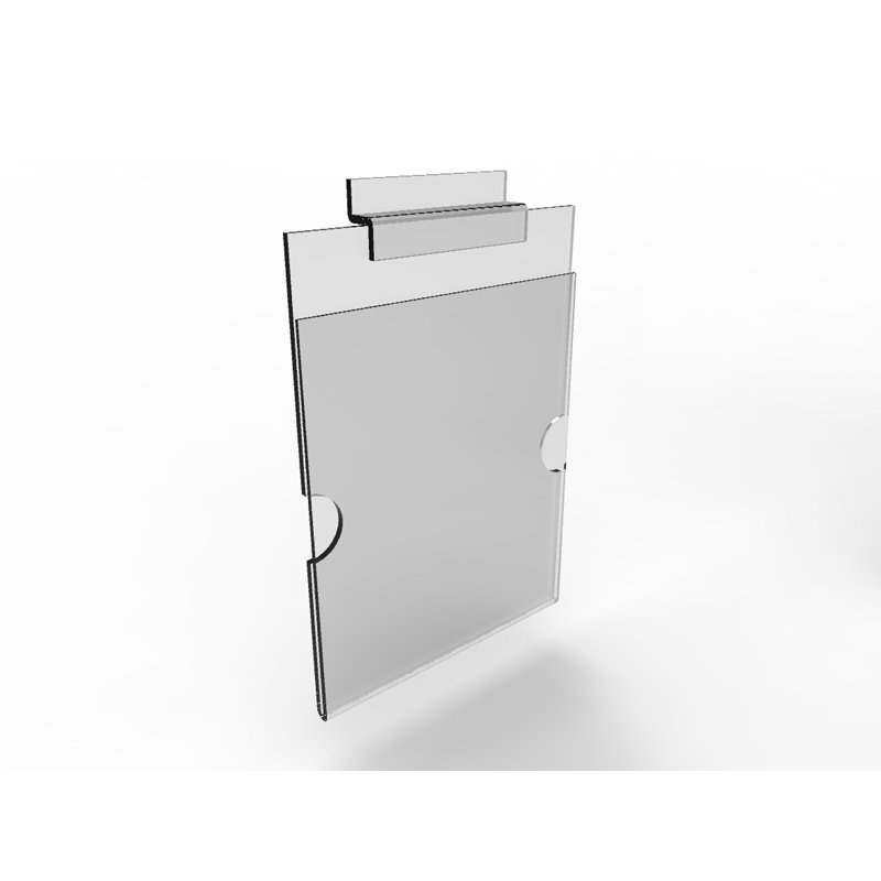 Bac en plastique à lattes, Blanc, H 7,8 po x l 5,5 po x P 1 po