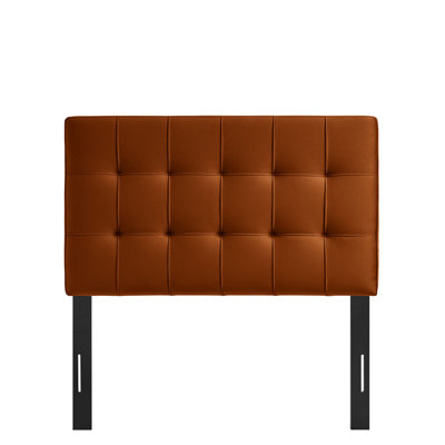 Peyton Stain-Resistant Performance Velvet Twin Size Headboard In Rust