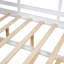 Lit double en bois avec lit gigogne en bois, conception moderne pour enfants avec tablette de rangement, blanc