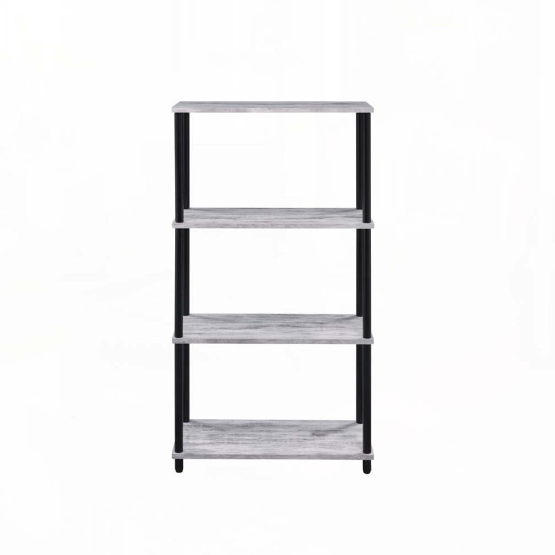 Nypho Antique White & Black Finish Bookshelf, Antique White