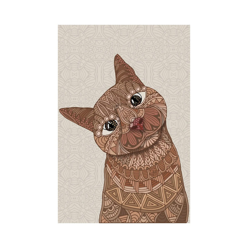 Hello Beautiful Cat by Angelika Parker - Wrapped Canvas Print, 20.32 cm H x 30.48 cm W