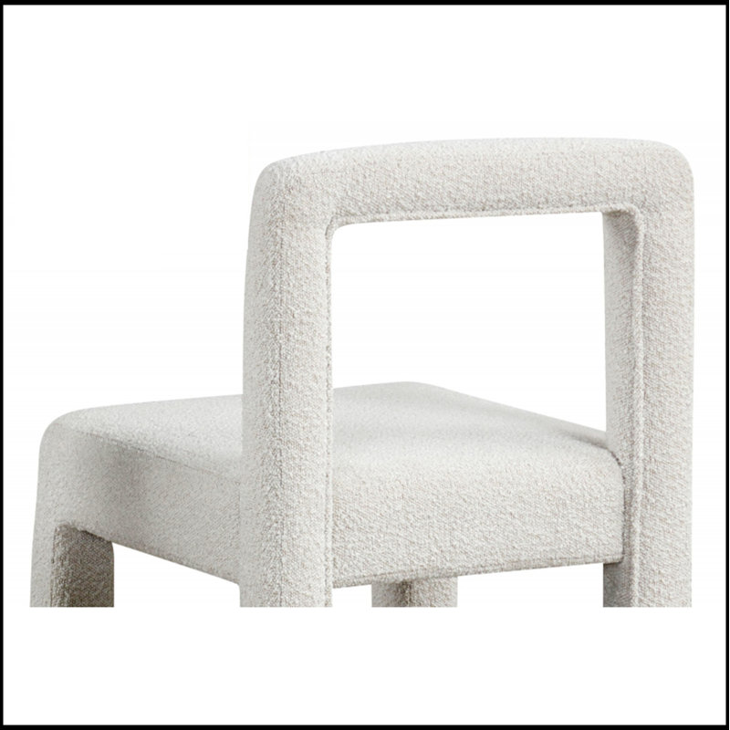 Ensemble de 2 chaises de salle à manger rembourrées Modern, Blanc