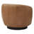 Marcy Genuine Leather Swivel Barrel Chair