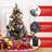 3Ft Pre-Lit Artificial Mini Christmas Tree With Multicolor Led Lights & Bag Potted Base, Battery Operated Snow Flocked Tree