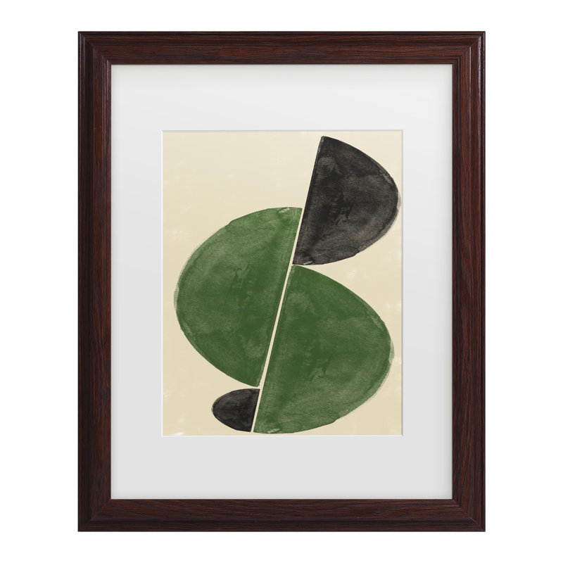 Œuvre encadrée «ologia », le studio MIUUS, H 13,75 po x l 16,75 po, Cadre noyer