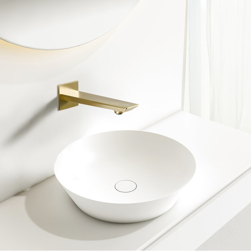Robinet de salle de bain mural dissimulé, valve brute en laiton incluse, Or