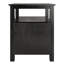 Escoto Black Square Nightstand is constructed from solid and engineered wood, 25 H, 20 W and 20 D