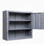 Armoire de garage en acier gris H 30,15 po avec porte, fixée au mur pour les cuisines, les sous-sols, les entrepôts, l'assemblage rapide, l'outil de rayonnage personnalisé H, les tablettes métalliques amovibles