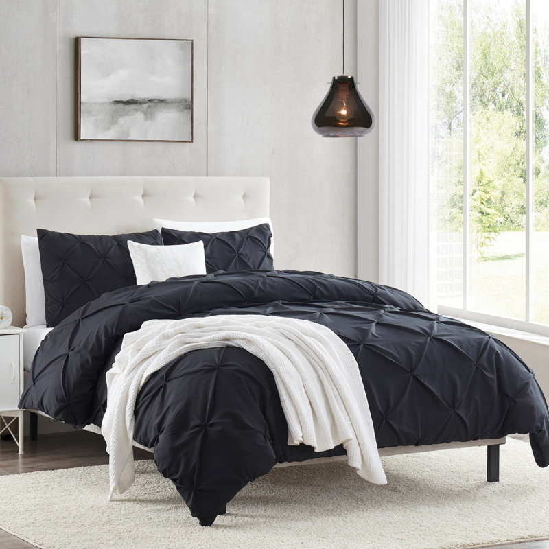 Comforter, Black, King Comforter + 2 Queen Shams