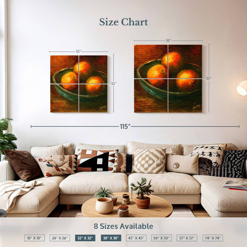 Yarlin Rustic Fruit IV, 32" H x 32" W