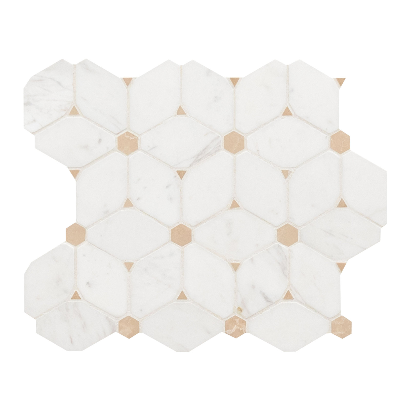11" x 13" Marble Mosaic Tile, Lucera Ceville