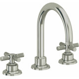 Descanso 8" Widespread Lavatory Faucet with Cross Knurled Handle and ZeroDrain