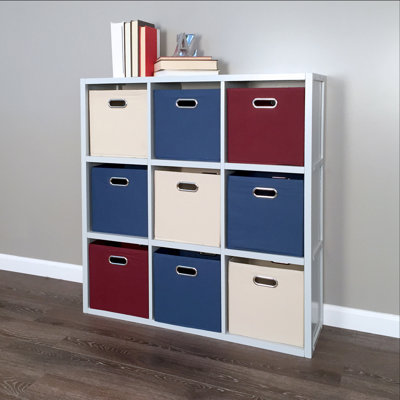 John Louis 9 Cube System Bookcase with Bins