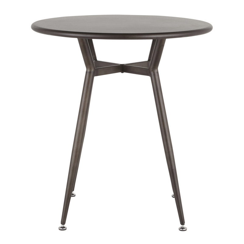 Table de salle à manger ronde en métal antique