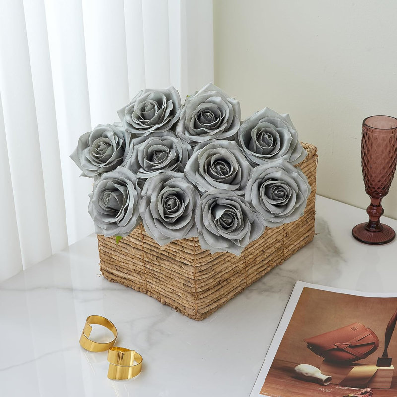 Bouquet de fleurs artificielles 10 pièces, Grey