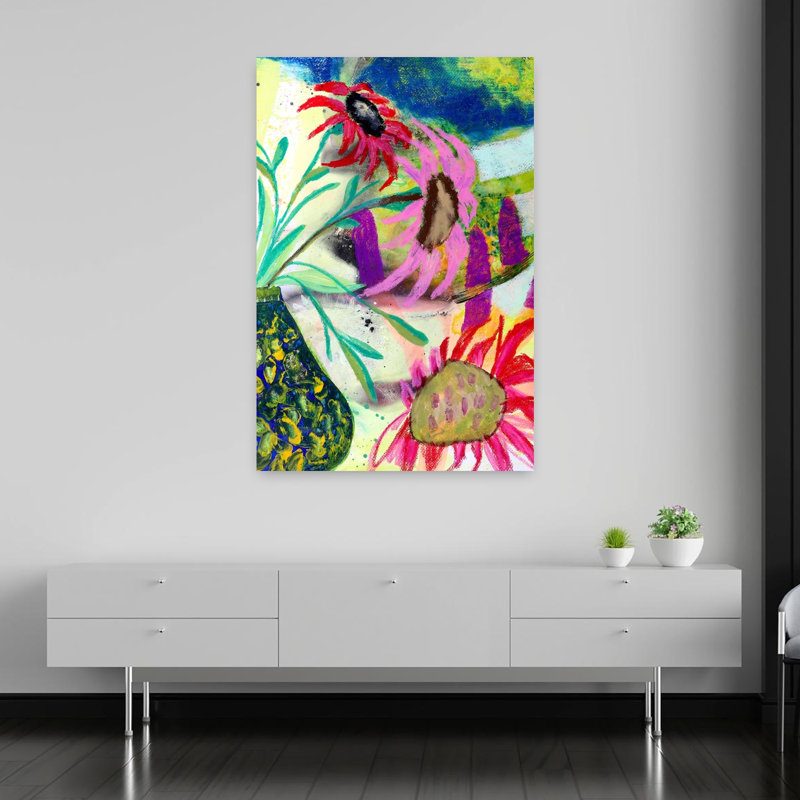 Contemporary Art Abstract Contemporary Wall Art by Poonam Choudhary - Wrapped Canvas Print, 152.4 cm H x 101.6 cm W