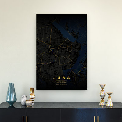 Art mural abstrait de la ville de Juba