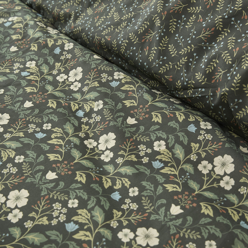 Heritage Floral Cotton Blend Floral Duvet Cover Set, King Size Bed (230 x 220 cm)