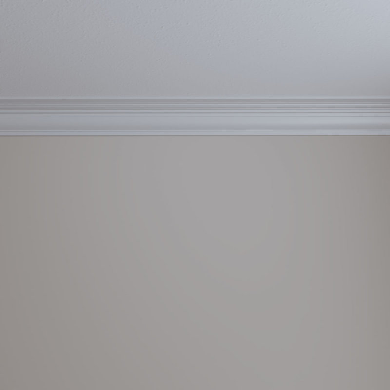 Bedford Smooth White Polyurethane Crown Moulding 94.5"