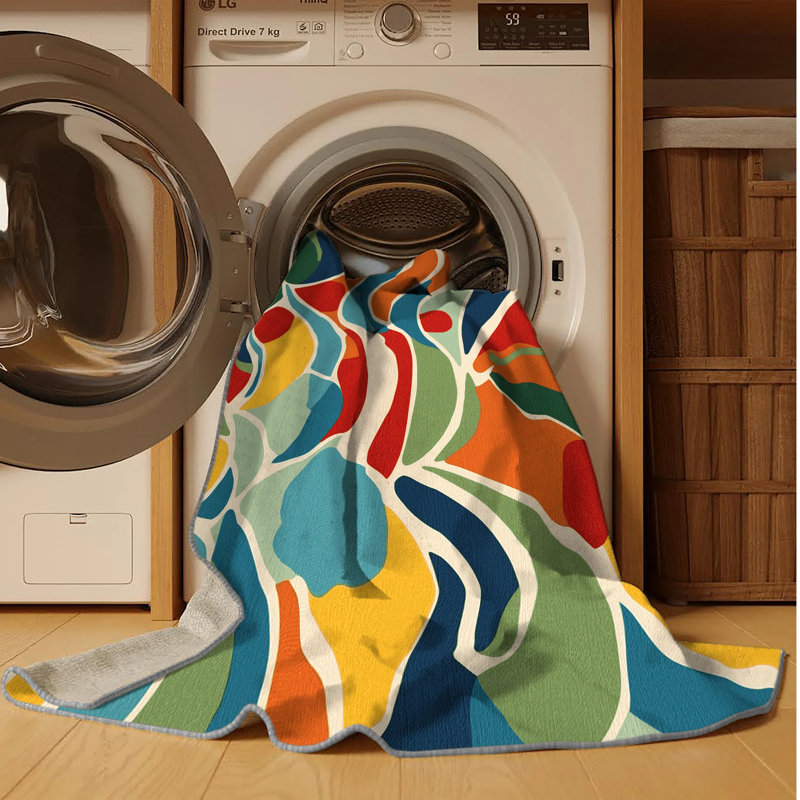 Perky Line Rug, Square 5'