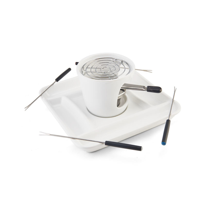 Chicago Metallic Ceramic Fondue Set